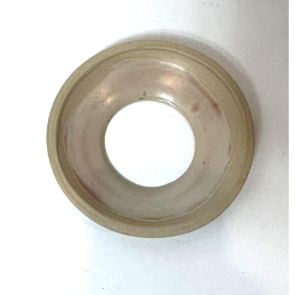 Dunes Studio PEI Ikebana Pottery Vase Braided Detail 12" Dia Blue Ceramic - Picture 7 of 9